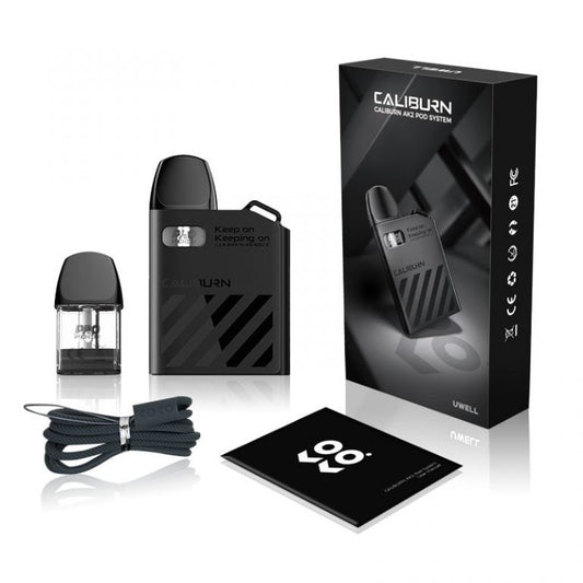 Uwell Caliburn AK2 Pod Kit System – 15W Refillable Vape | Compact MTL Pod Device